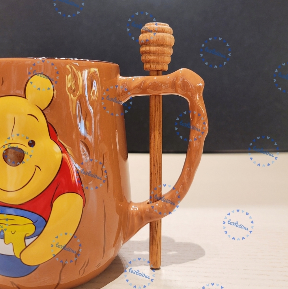 DISNEY PARKS WINNIE THE POOH HONEY DIPPER MUG SET - Picture 5 of 7
